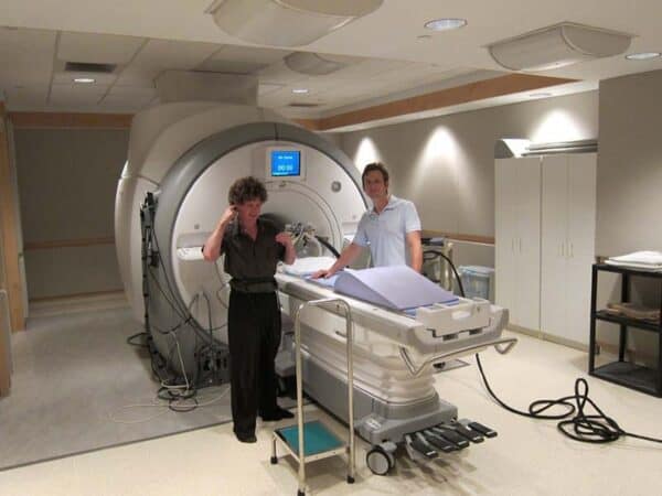 Steve puts in earplugs